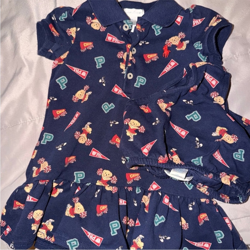 Ralph Lauren Navy Graphic Polo Set